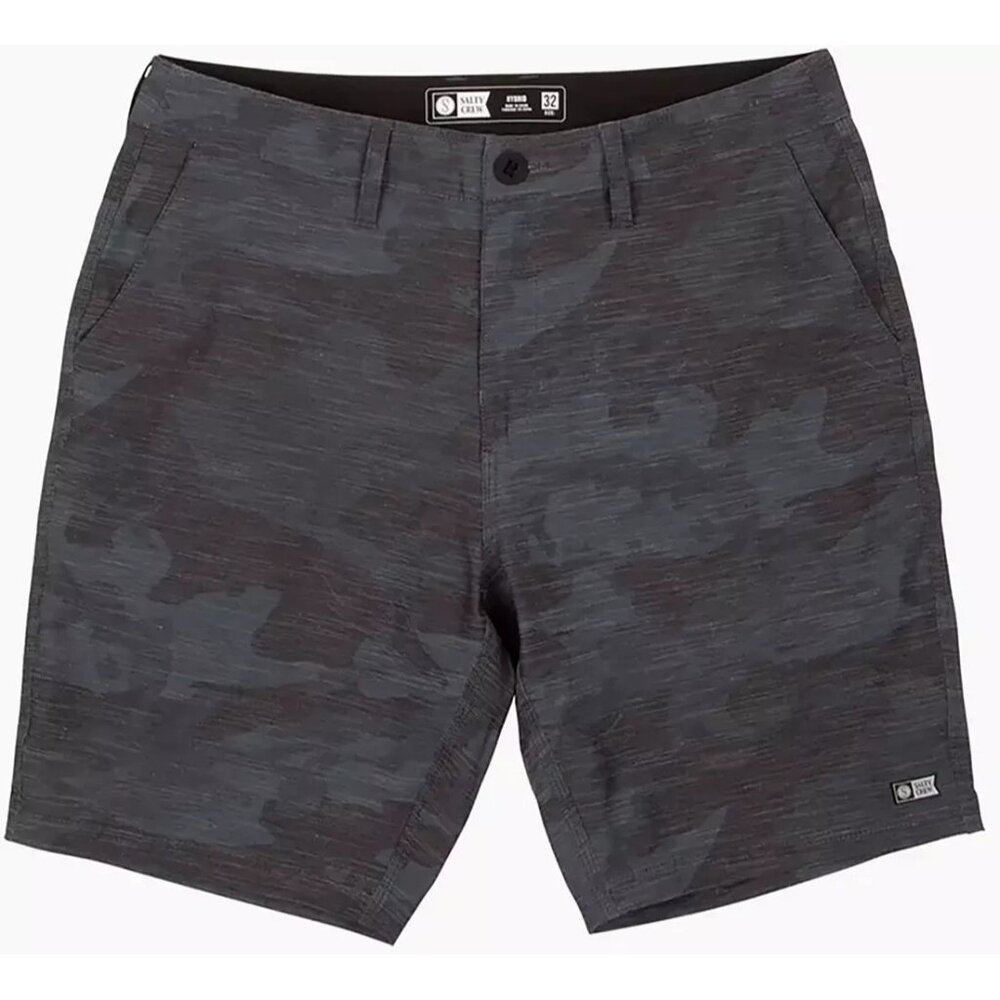 Salty Crew Drifter 2 Hybrid Boardshort Black CamoSwim Wear Trunks Shorts Size 32